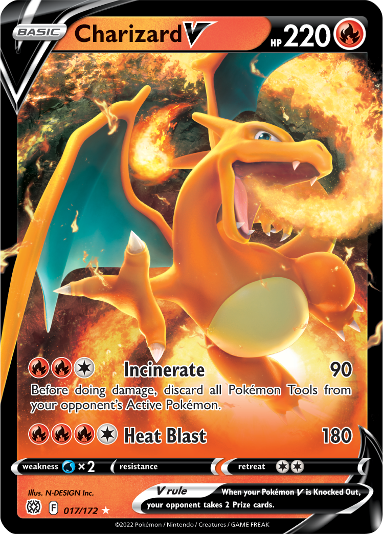 Charizard V (017/172) [Sword & Shield: Brilliant Stars] | Good Games Morley