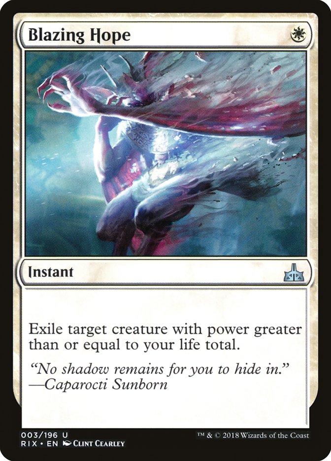 Blazing Hope [Rivals of Ixalan] | Good Games Morley
