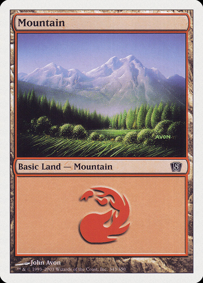 Mountain (343) [Eighth Edition] | Good Games Morley