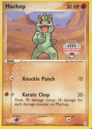 Machop (64/101) (City Championship Promo) [EX: Hidden Legends] | Good Games Morley