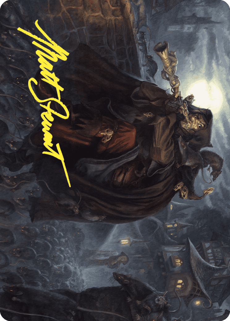 Totentanz, Swarm Piper Art Card (Gold-Stamped Signature) [Wilds of Eldraine Art Series] | Good Games Morley