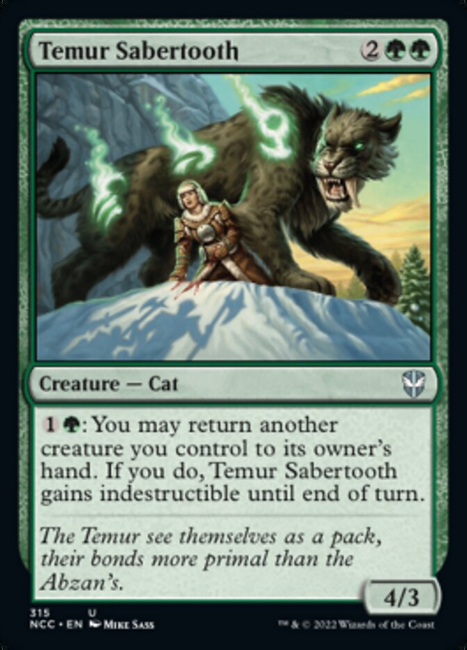 Temur Sabertooth [Streets of New Capenna Commander] | Good Games Morley