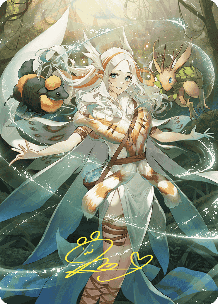 Greater Auramancy Anime Art Card (Gold-Stamped Signature) [Wilds of Eldraine Art Series] | Good Games Morley