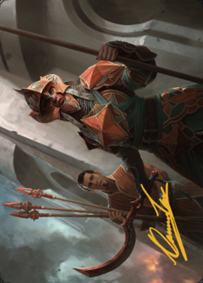 Siege Veteran Art Card (Gold-Stamped Signature) [The Brothers' War Art Series] | Good Games Morley