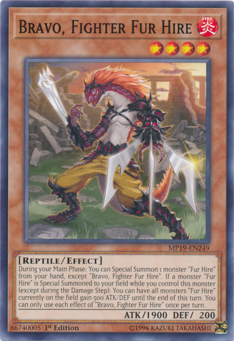 Bravo, Fighter Fur Hire [MP19-EN249] Common | Good Games Morley