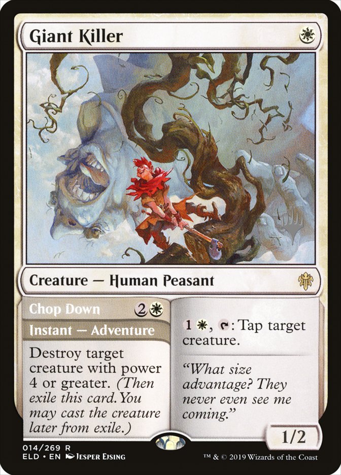 Giant Killer // Chop Down (Promo Pack) [Throne of Eldraine Promos] | Good Games Morley