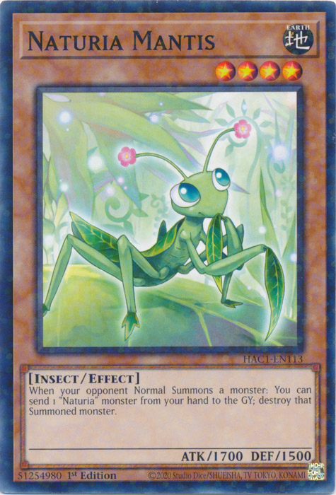 Naturia Mantis (Duel Terminal) [HAC1-EN113] Common | Good Games Morley
