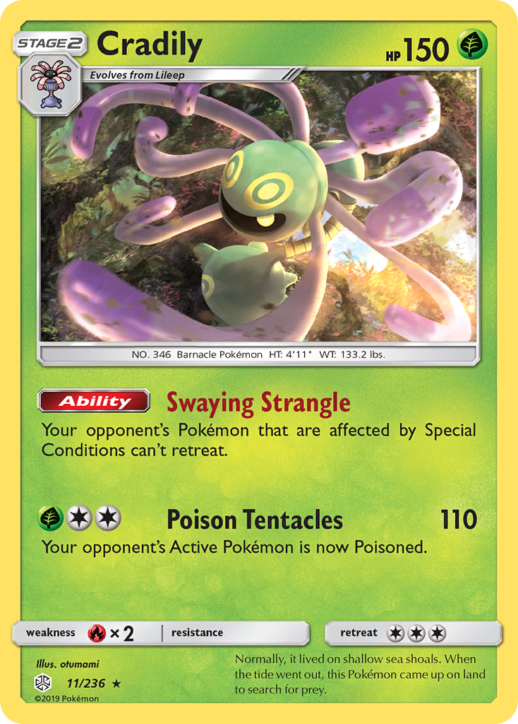 Cradily (11/236) [Sun & Moon: Cosmic Eclipse] | Good Games Morley