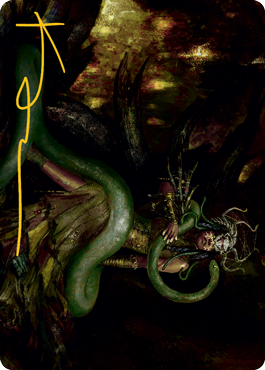 Saryth, the Viper's Fang Art Card (Gold-Stamped Signature) [Innistrad: Midnight Hunt Art Series] | Good Games Morley