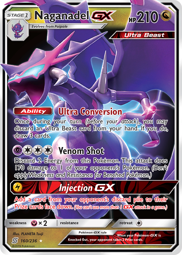 Naganadel GX (160/236) [Sun & Moon: Unified Minds] | Good Games Morley