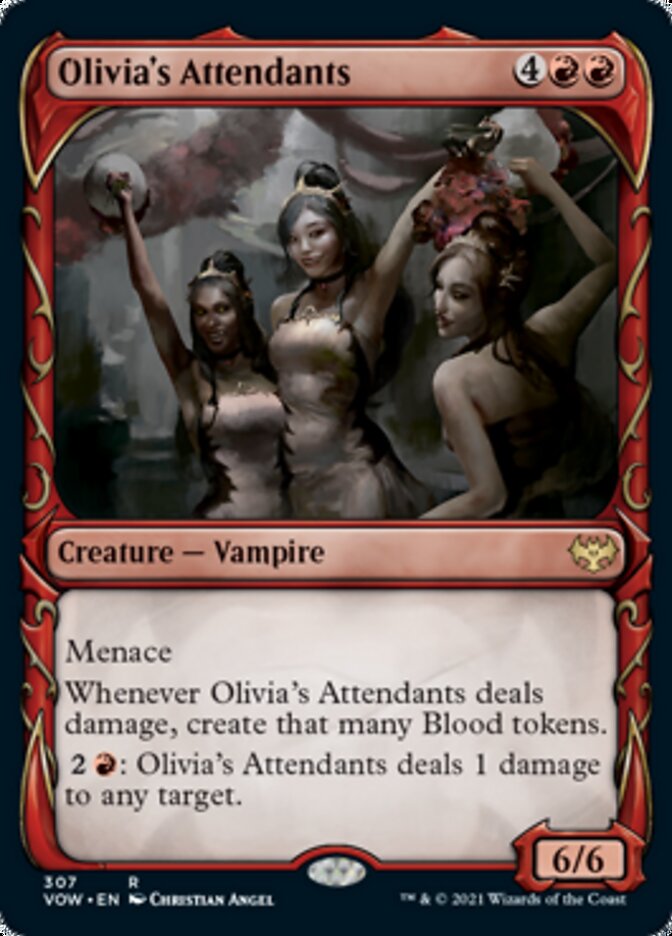 Olivia's Attendants (Showcase Fang Frame) [Innistrad: Crimson Vow] | Good Games Morley
