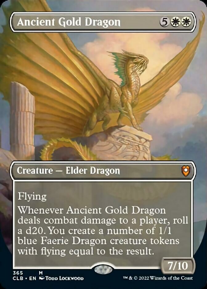 Ancient Gold Dragon (Borderless Alternate Art) [Commander Legends: Battle for Baldur's Gate] | Good Games Morley