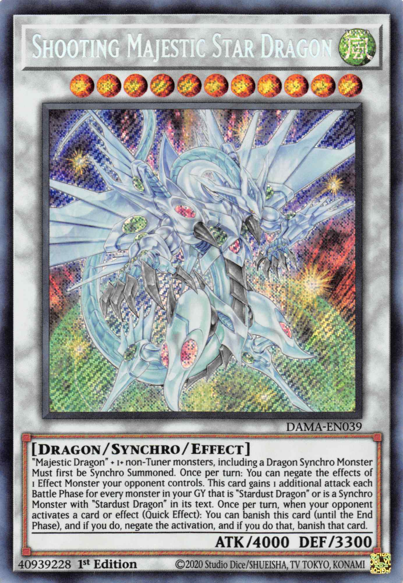 Shooting Majestic Star Dragon [DAMA-EN039] Secret Rare | Good Games Morley