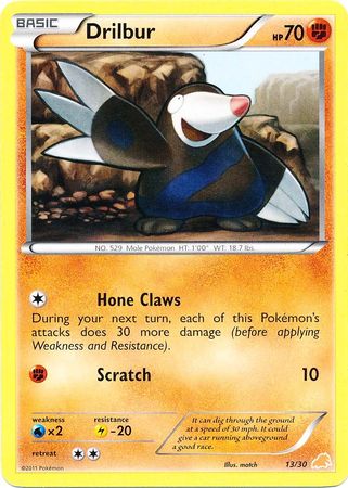 Drilbur (13/30) [Black & White: Trainer Kit - Excadrill] | Good Games Morley