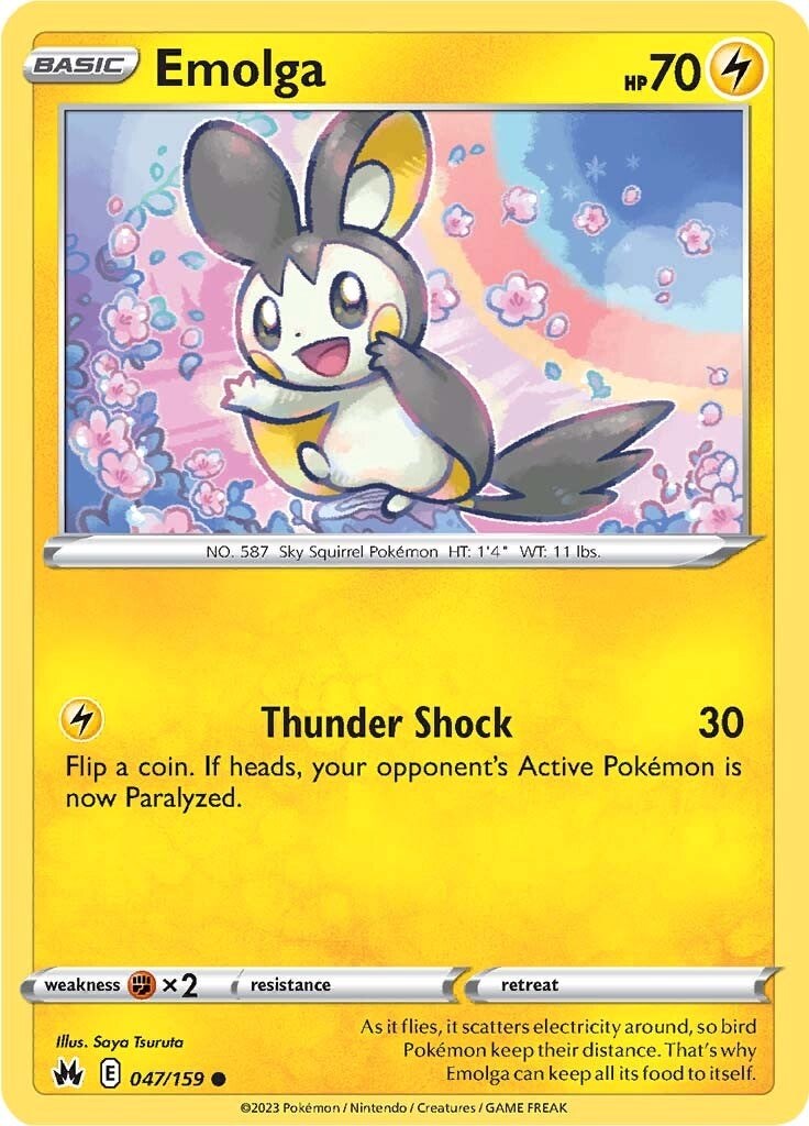 Emolga (047/159) [Sword & Shield: Crown Zenith] | Good Games Morley