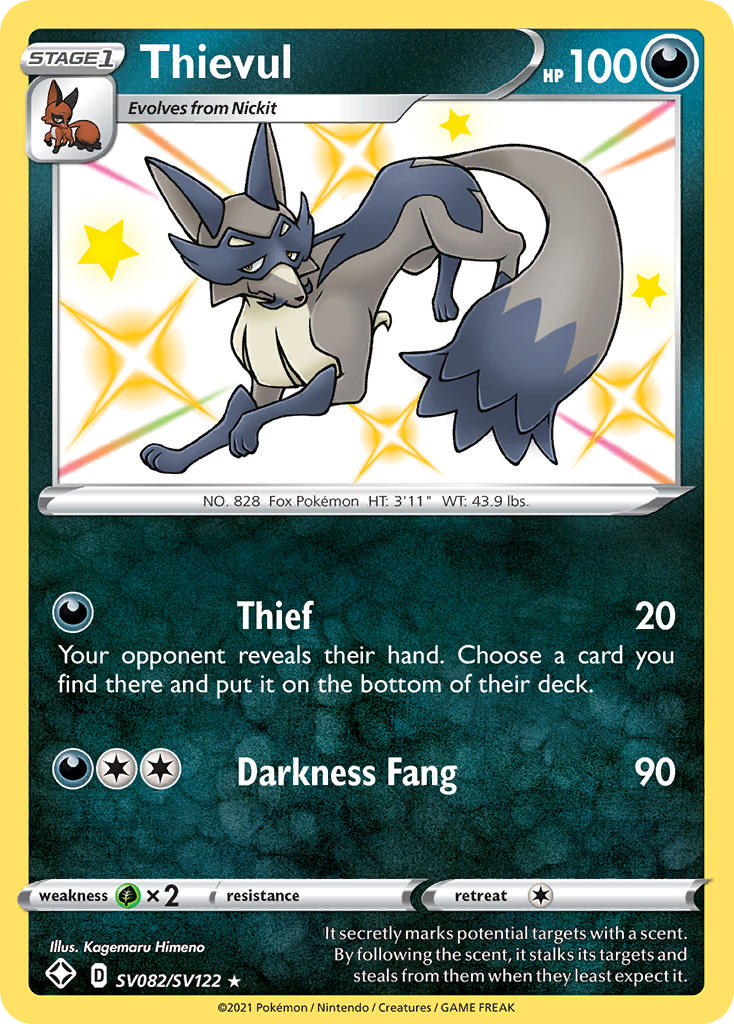 Thievul (SV082/SV122) [Sword & Shield: Shining Fates] | Good Games Morley