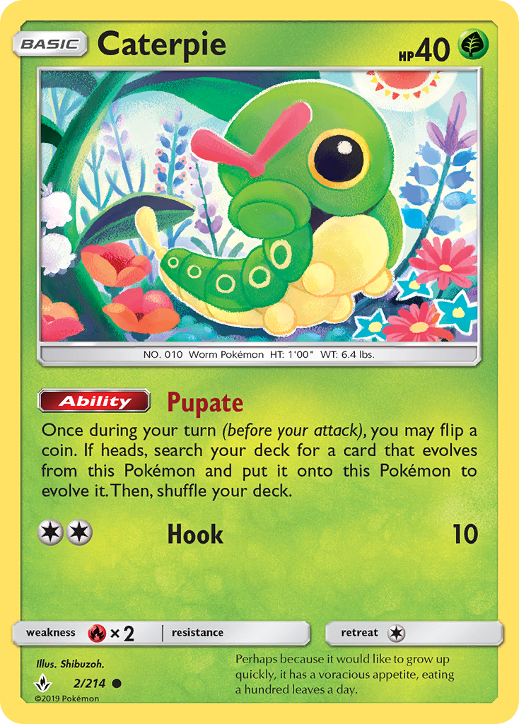 Caterpie (2/214) [Sun & Moon: Unbroken Bonds] | Good Games Morley