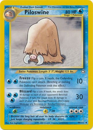 Piloswine (44/111) [Neo Genesis Unlimited] | Good Games Morley