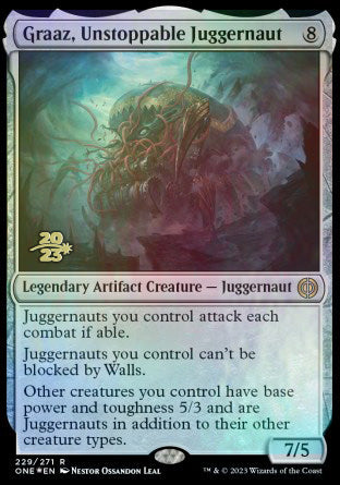 Graaz, Unstoppable Juggernaut [Phyrexia: All Will Be One Prerelease Promos] | Good Games Morley