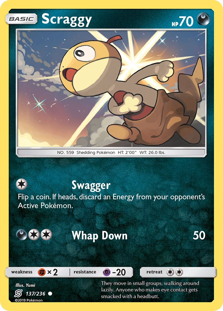 Scraggy (137/236) [Sun & Moon: Unified Minds] | Good Games Morley