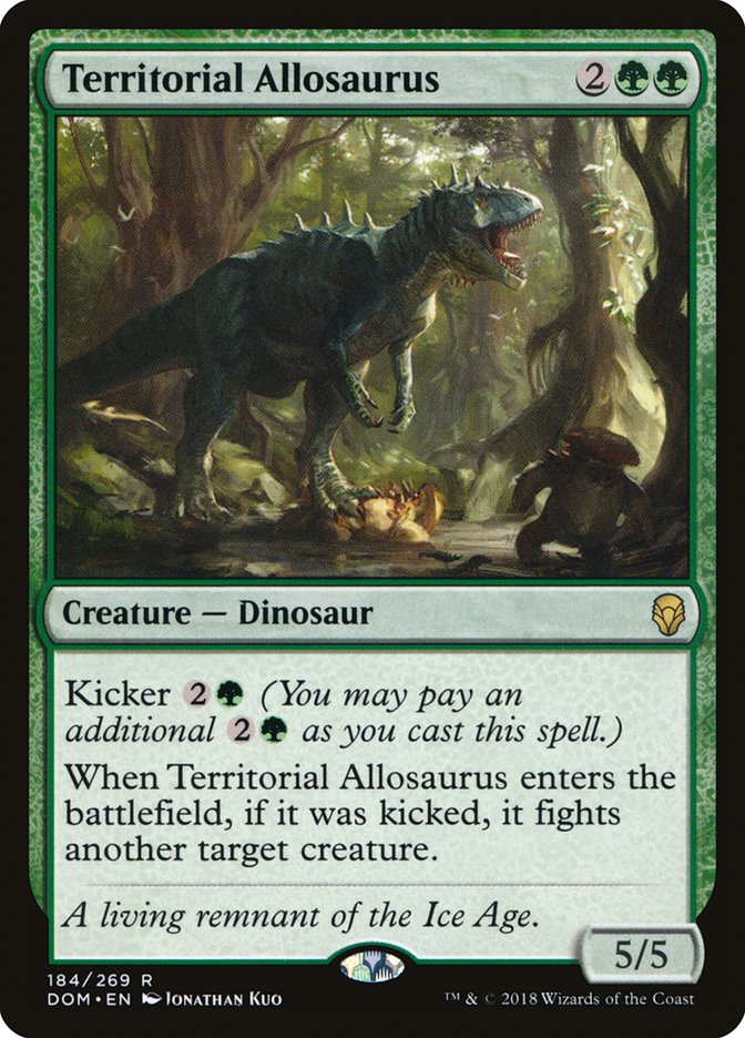 Territorial Allosaurus [Dominaria] | Good Games Morley