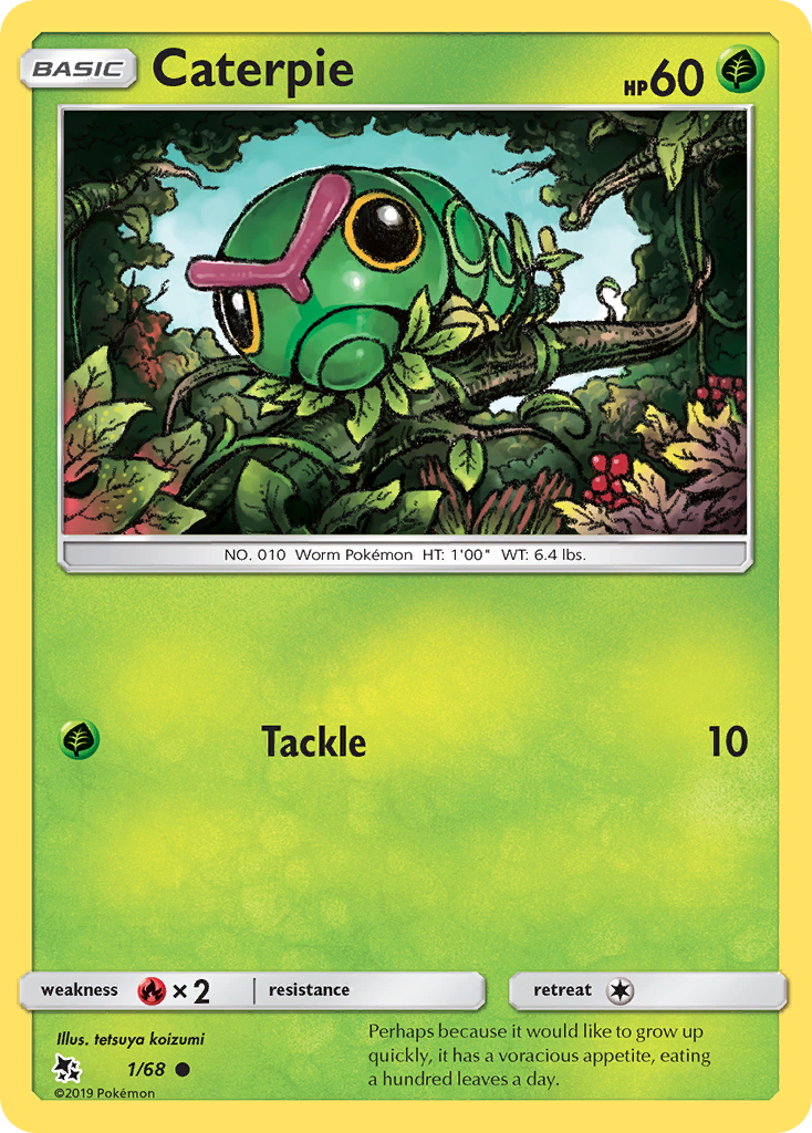 Caterpie (1/68) [Sun & Moon: Hidden Fates] | Good Games Morley