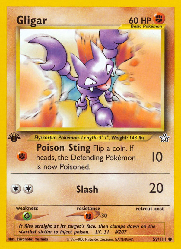 Gligar (59/111) [Neo Genesis 1st Edition] | Good Games Morley