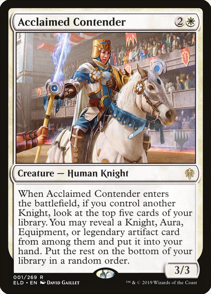 Acclaimed Contender (Promo Pack) [Throne of Eldraine Promos] | Good Games Morley