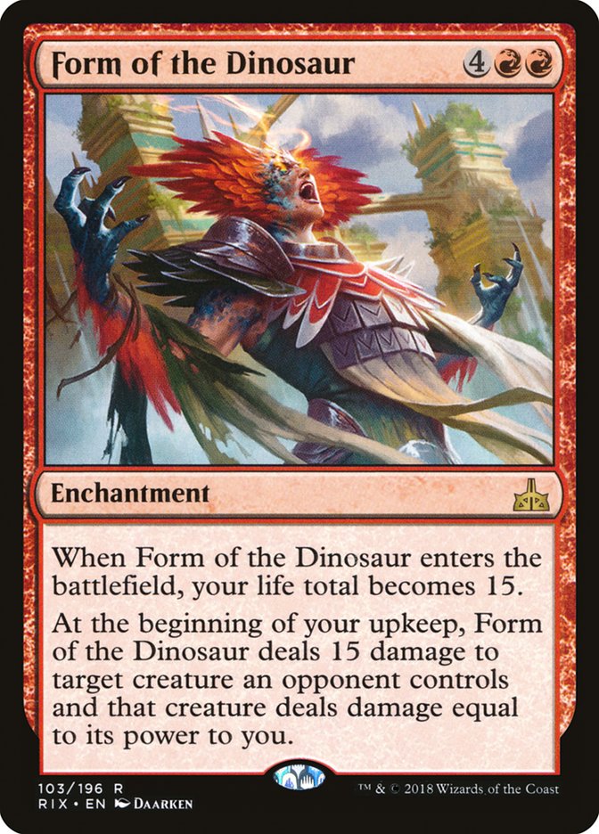 Form of the Dinosaur [Rivals of Ixalan] | Good Games Morley