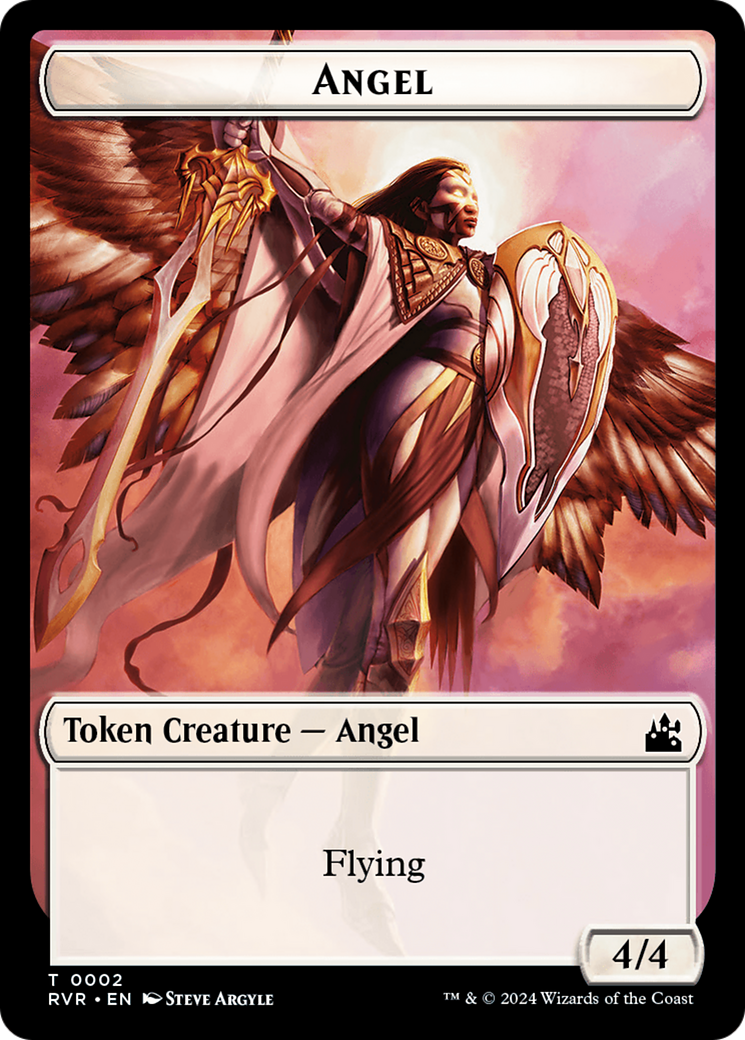 Goblin (0008) // Angel (0002) Double-Sided Token [Ravnica Remastered Tokens] | Good Games Morley
