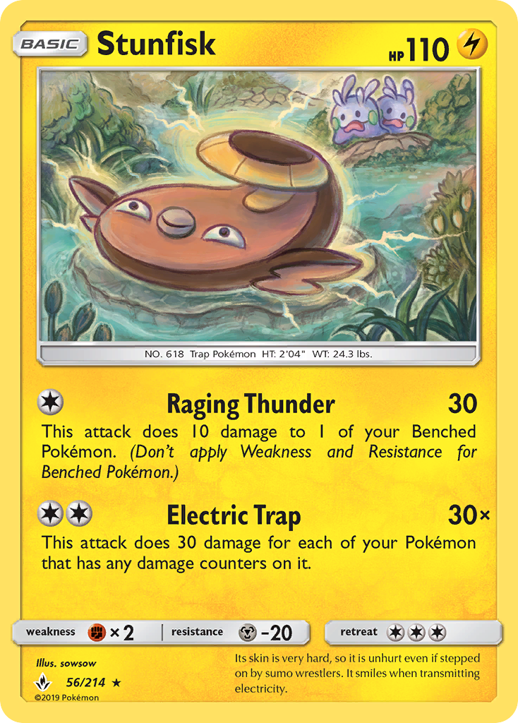 Stunfisk (56/214) [Sun & Moon: Unbroken Bonds] | Good Games Morley