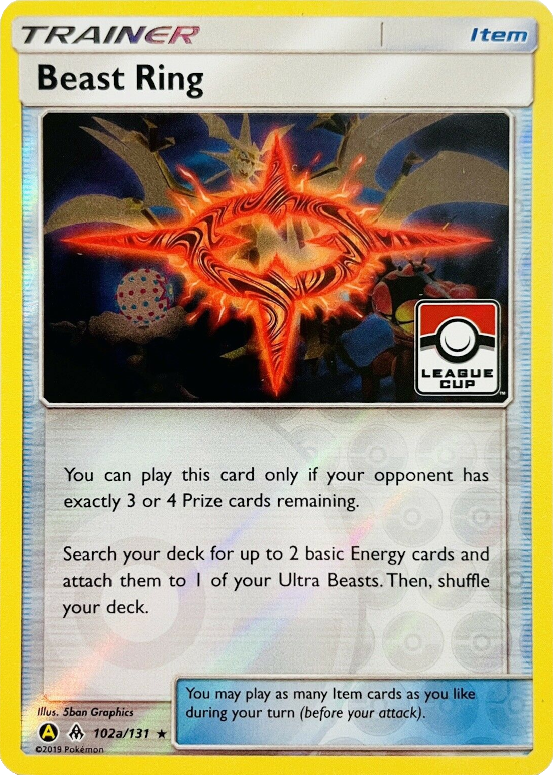 Beast Ring (102a/131) (League Promo) [Sun & Moon: Forbidden Light] | Good Games Morley
