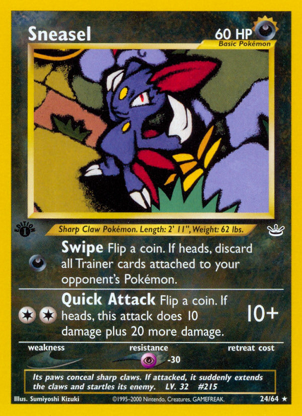Sneasel (24/64) [Neo Revelation 1st Edition] | Good Games Morley