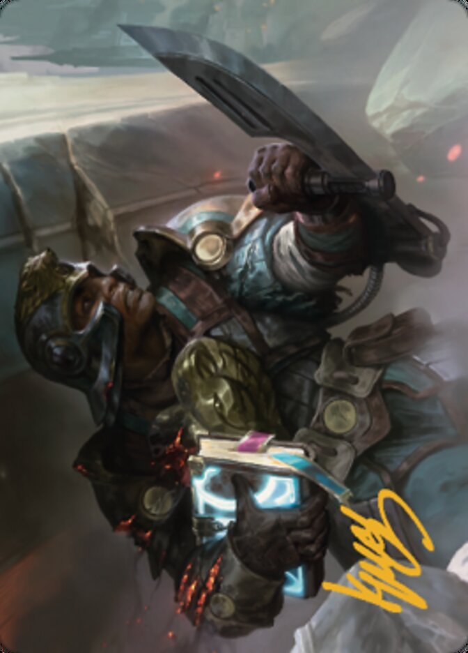 Retrieval Agent Art Card (Gold-Stamped Signature) [The Brothers' War Art Series] | Good Games Morley