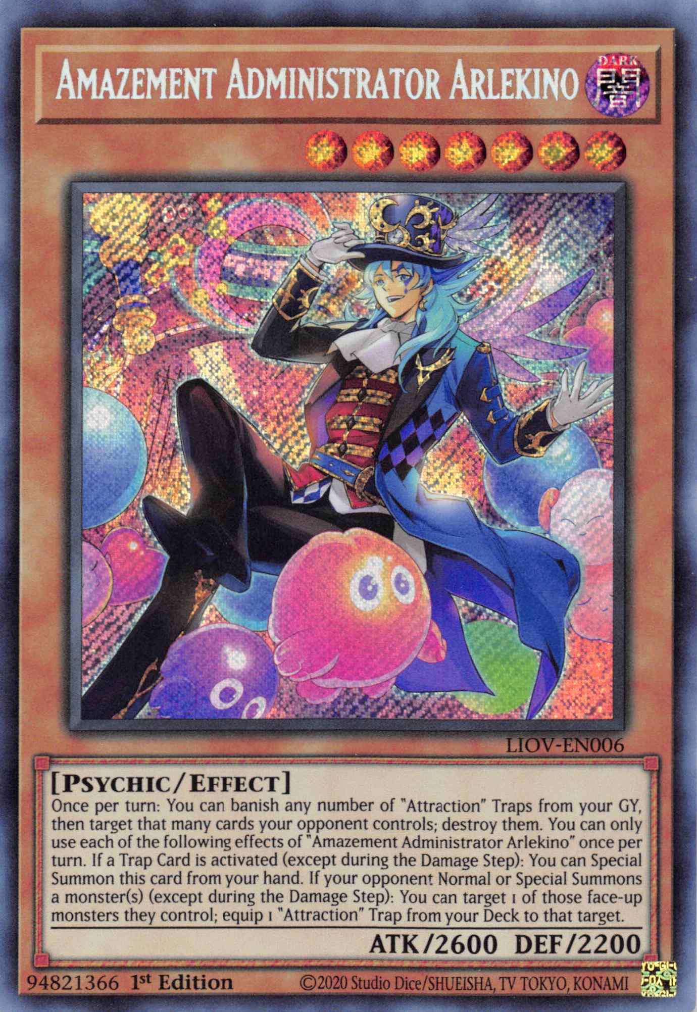 Amazement Administrator Arlekino [LIOV-EN006] Secret Rare | Good Games Morley