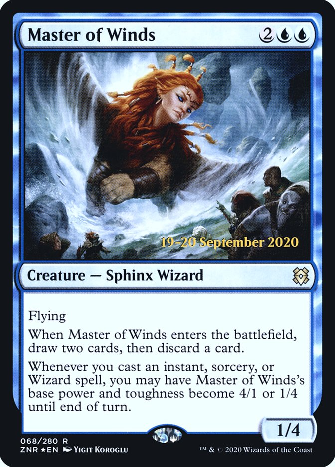 Master of Winds [Zendikar Rising Prerelease Promos] | Good Games Morley