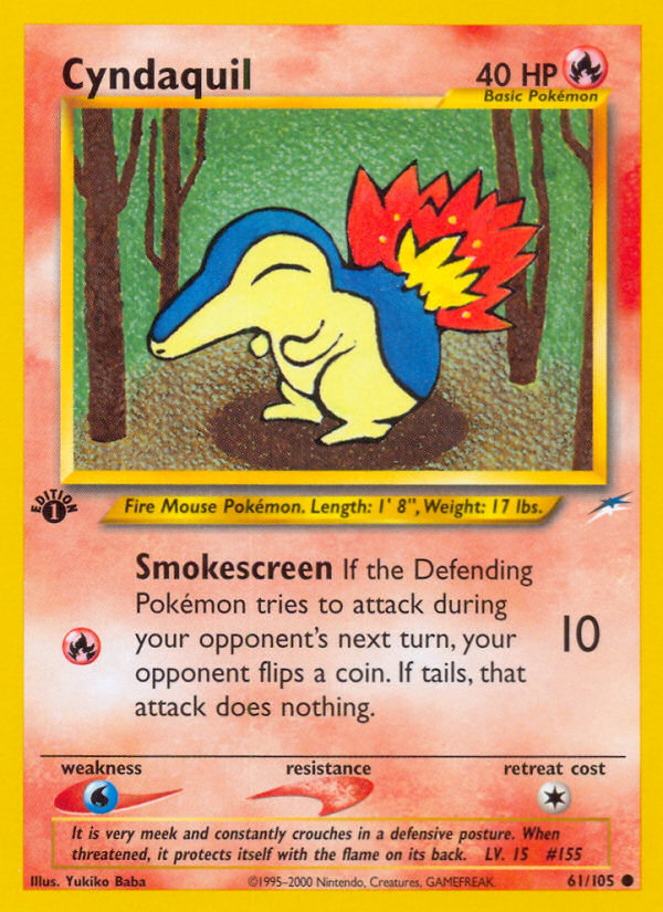 Cyndaquil (61/105) [Neo Destiny 1st Edition] | Good Games Morley