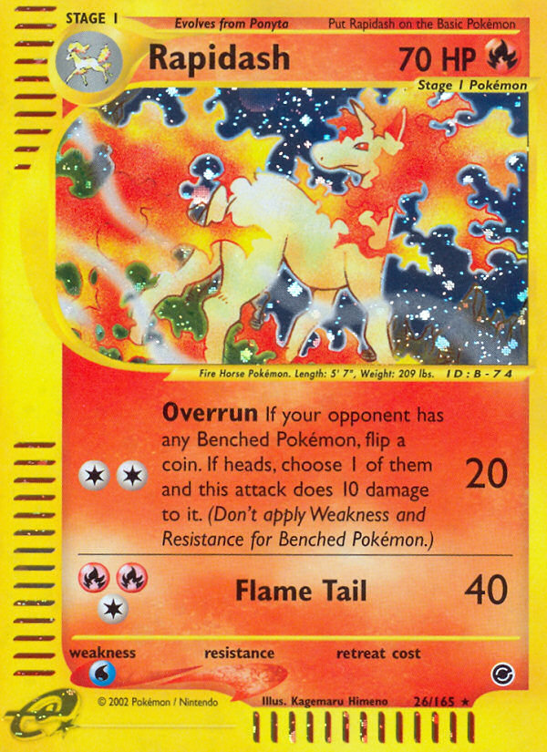 Rapidash (26/165) [Expedition: Base Set] | Good Games Morley