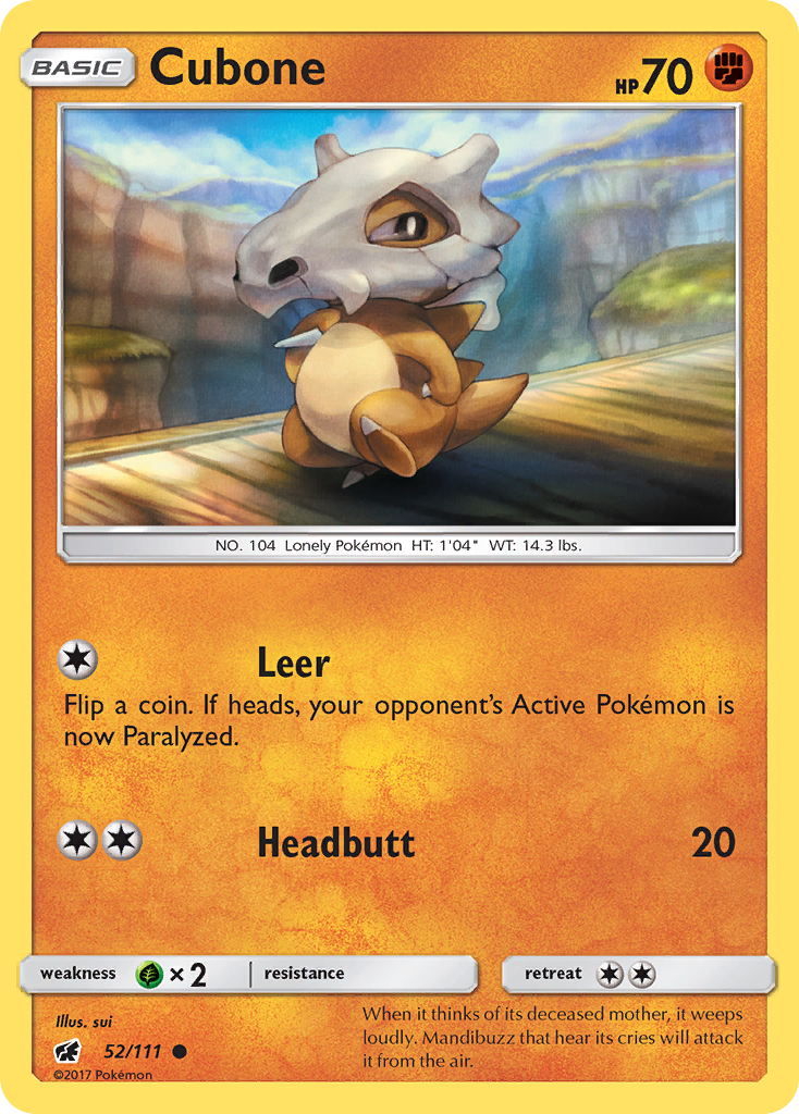Cubone (52/111) [Sun & Moon: Crimson Invasion] | Good Games Morley