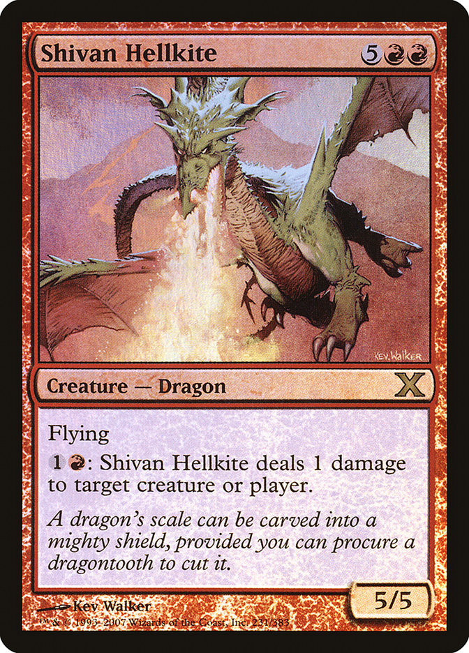 Shivan Hellkite (Premium Foil) [Tenth Edition] | Good Games Morley
