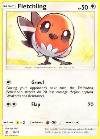Fletchling (11/30) [Sun & Moon: Trainer Kit - Lycanroc] | Good Games Morley