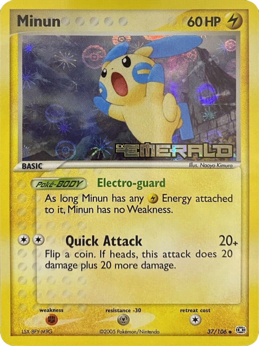 Minun (37/106) (Stamped) [EX: Emerald] | Good Games Morley