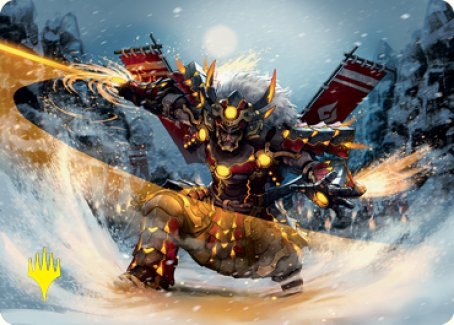 Asari Captain Art Card (Gold-Stamped Signature) [Kamigawa: Neon Dynasty Art Series] | Good Games Morley