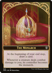The Monarch // Golem Double-Sided Token [Phyrexia: All Will Be One Commander Tokens] | Good Games Morley