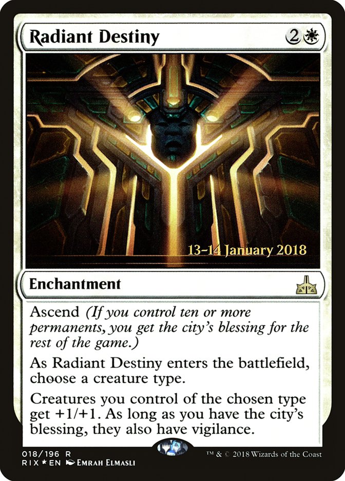 Radiant Destiny [Rivals of Ixalan Prerelease Promos] | Good Games Morley