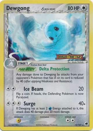 Dewgong (15/101) (Delta Species) (Stamped) [EX: Dragon Frontiers] | Good Games Morley