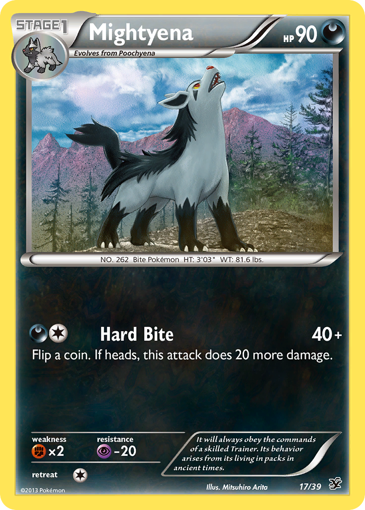 Mightyena (17/39) [XY: Kalos Starter Set] | Good Games Morley