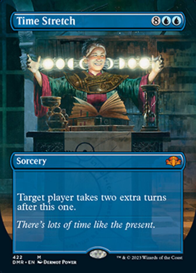 Time Stretch (Borderless Alternate Art) [Dominaria Remastered] | Good Games Morley