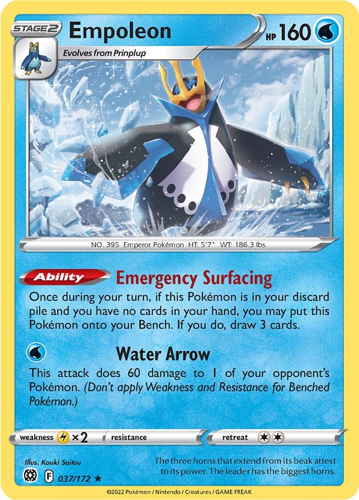 Empoleon (037/172) [Sword & Shield: Brilliant Stars] | Good Games Morley