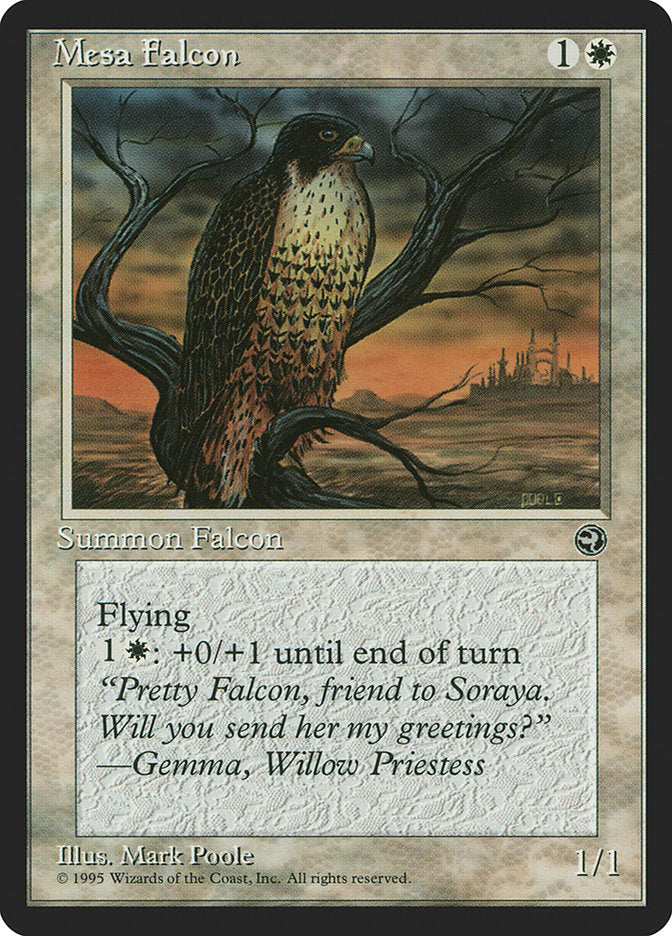 Mesa Falcon (Gemma Flavor Text) [Homelands] | Good Games Morley